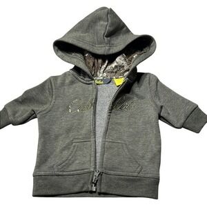 Cabelas Hoodie and Carters Dinosaur Fleece Romper Bundle Kids 0-6 Months Green